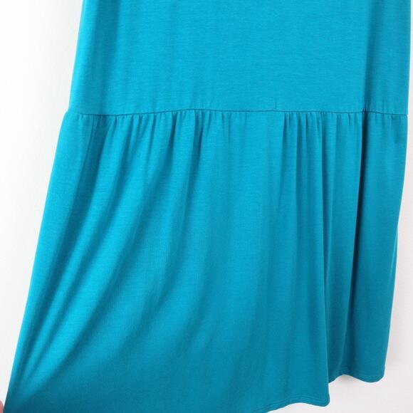 Eileen Fisher Size XS Sleeveless Drop Waist Tunic Dress Turquoise Blue - Picture 5 of 10
